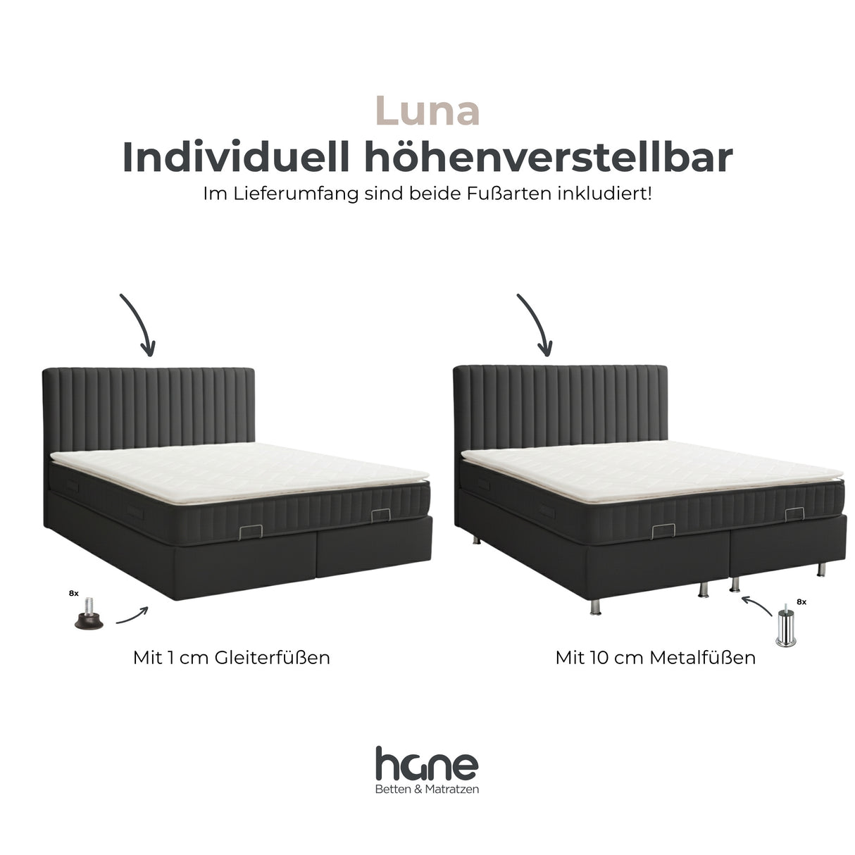 Komplettes Bett LUNA (inkl. Luna Matratze)