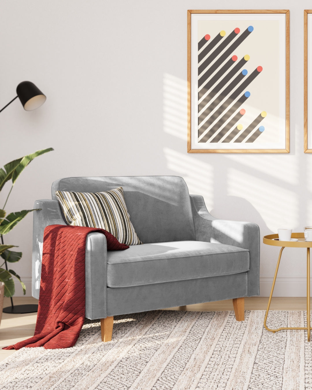 Modulares Sofa Robin 2-Sitzer mit Schlaffunktion