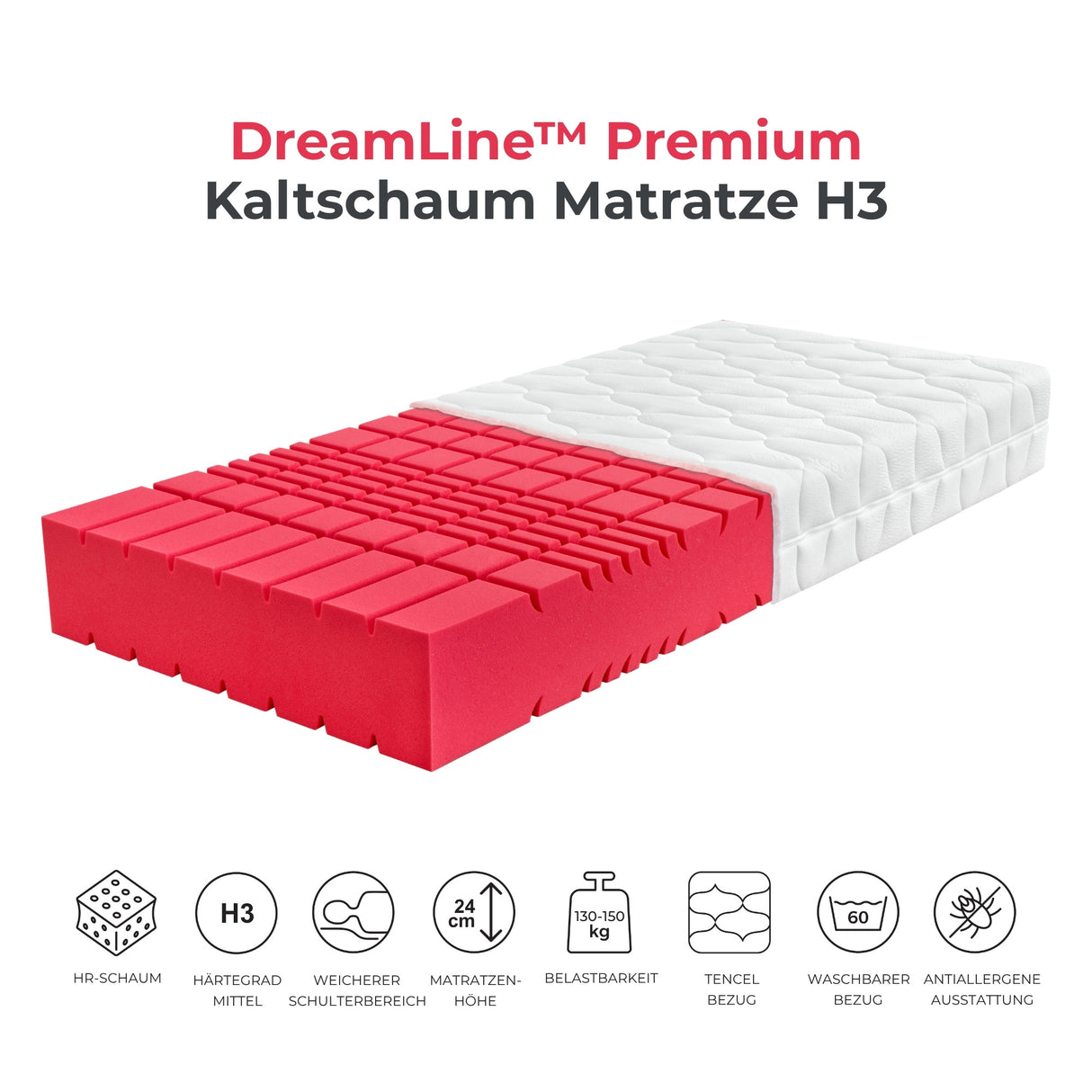 DreamLine™ Ergo Premium Kaltschaummatratze