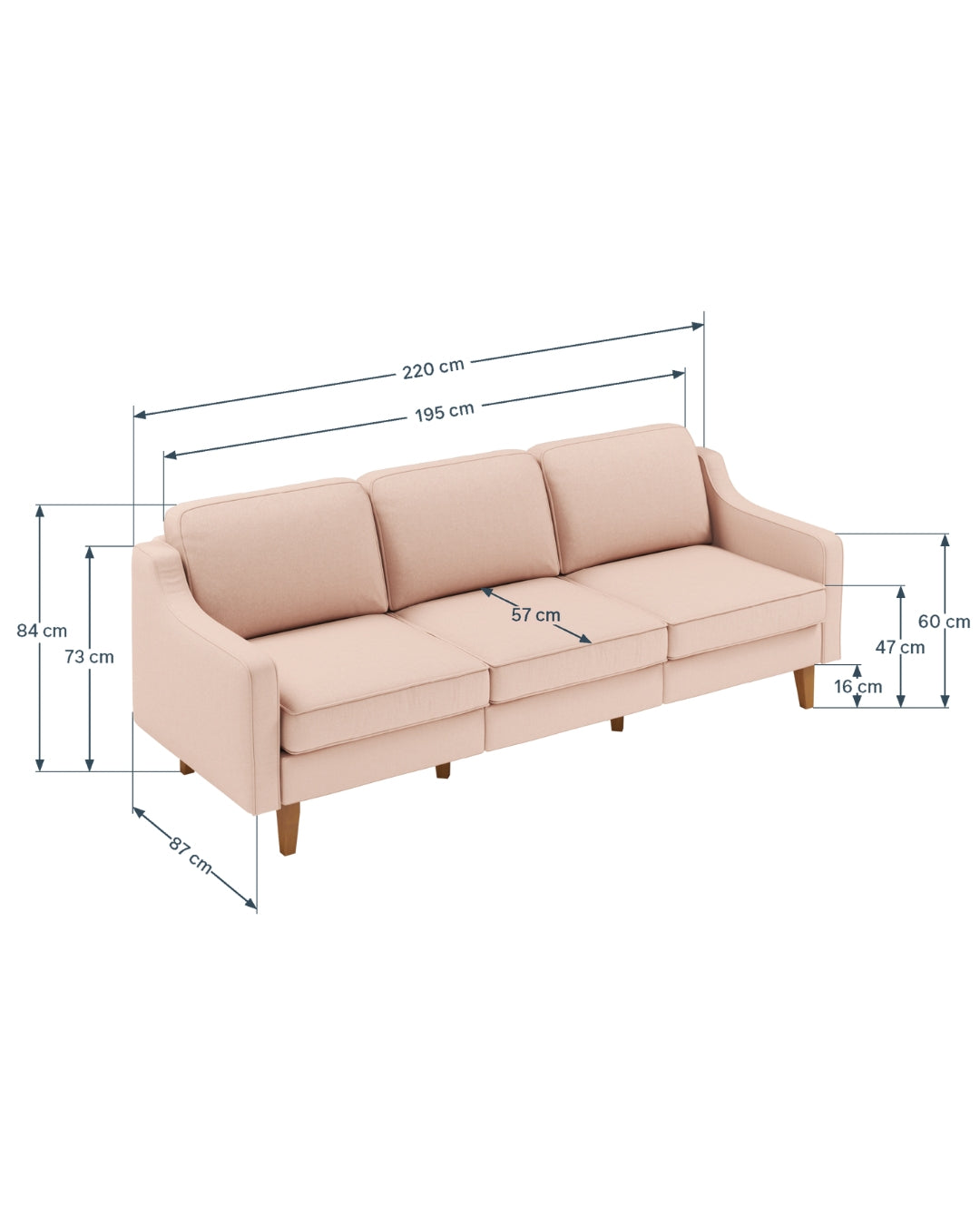 Modulares Sofa Robin 4-Sitzer mit Schlaffunktion