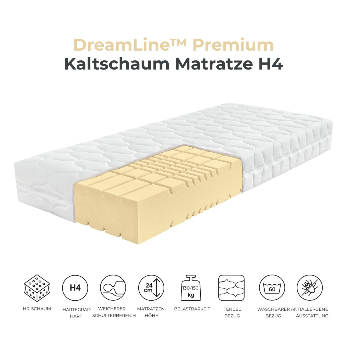DreamLine™ Ergo Premium Kaltschaummatratze