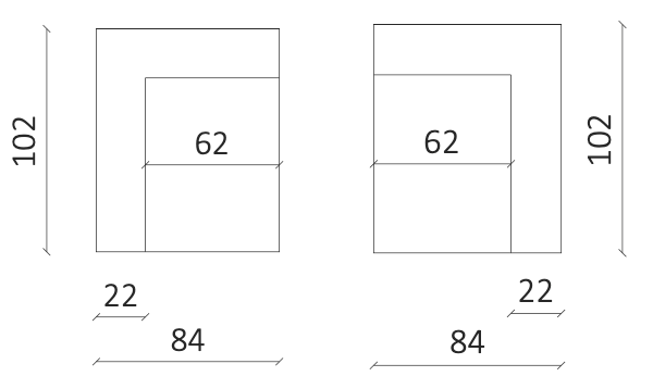 Modulares Sofa Bilbao Arm-Modul