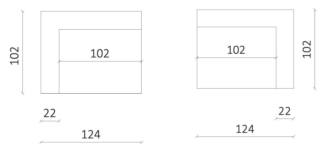 Modulares Sofa Bilbao Arm-Modul