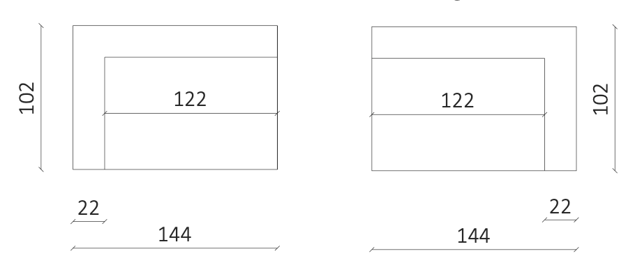 Modulares Sofa Bilbao Arm-Modul