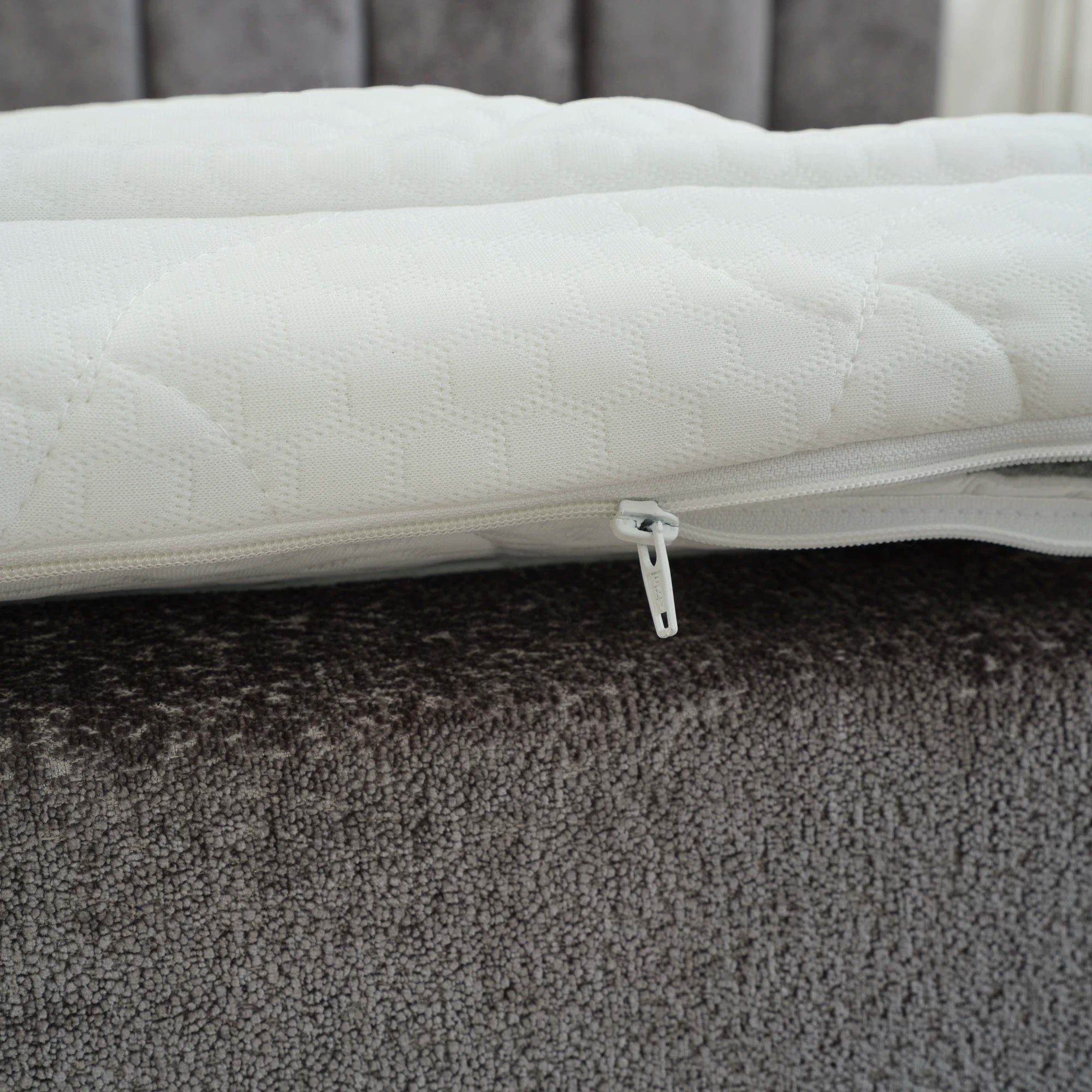 Boxspringbett OSCAR Boucle elektrisch verstellbar mit Matratze & Topper