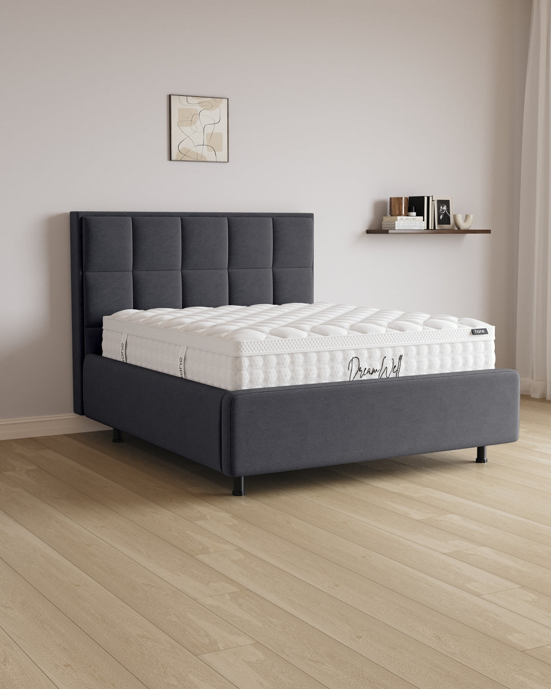 Bett mit Stauraum Pro Castle in Samt