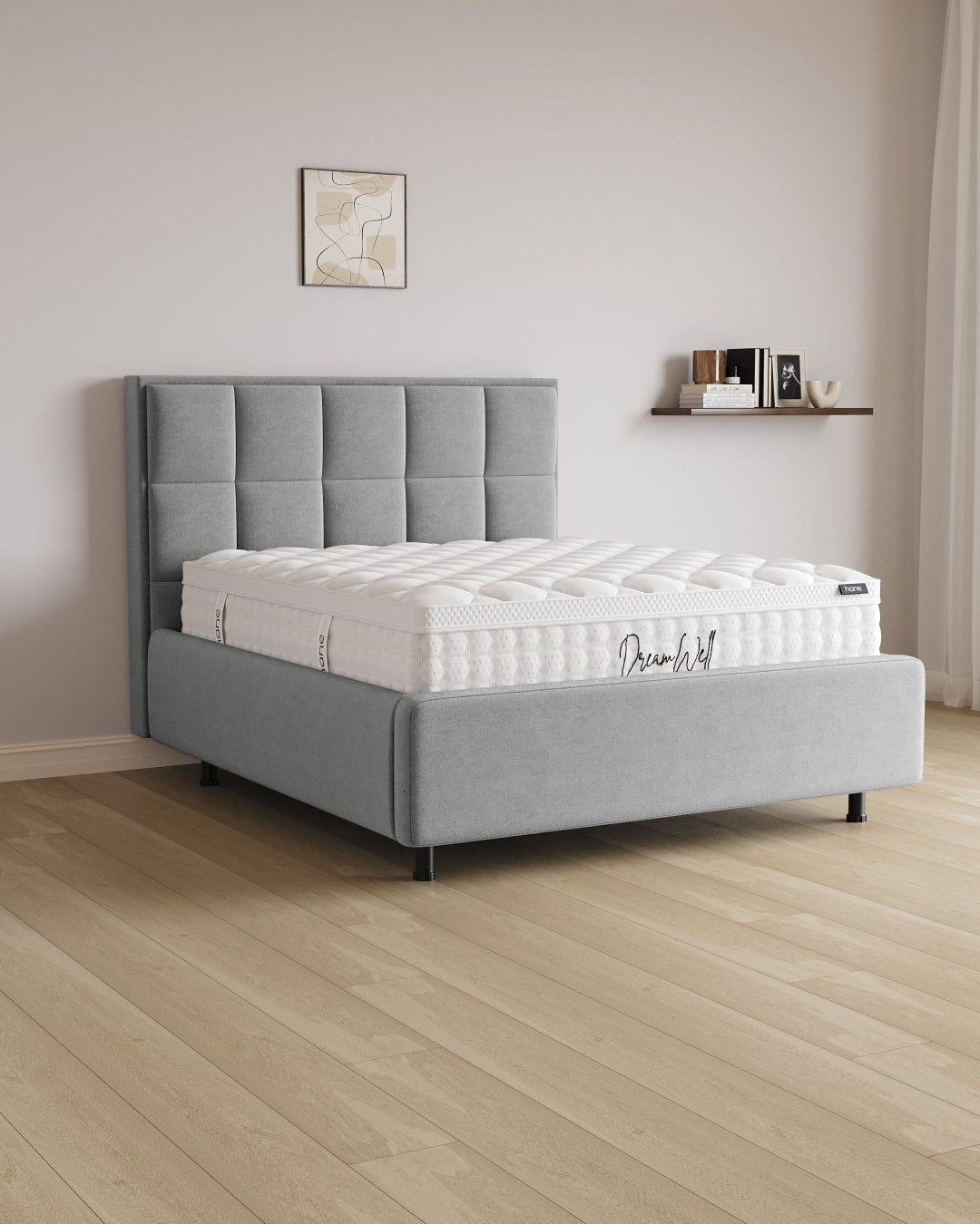 Bett mit Stauraum Pro Castle in Samt