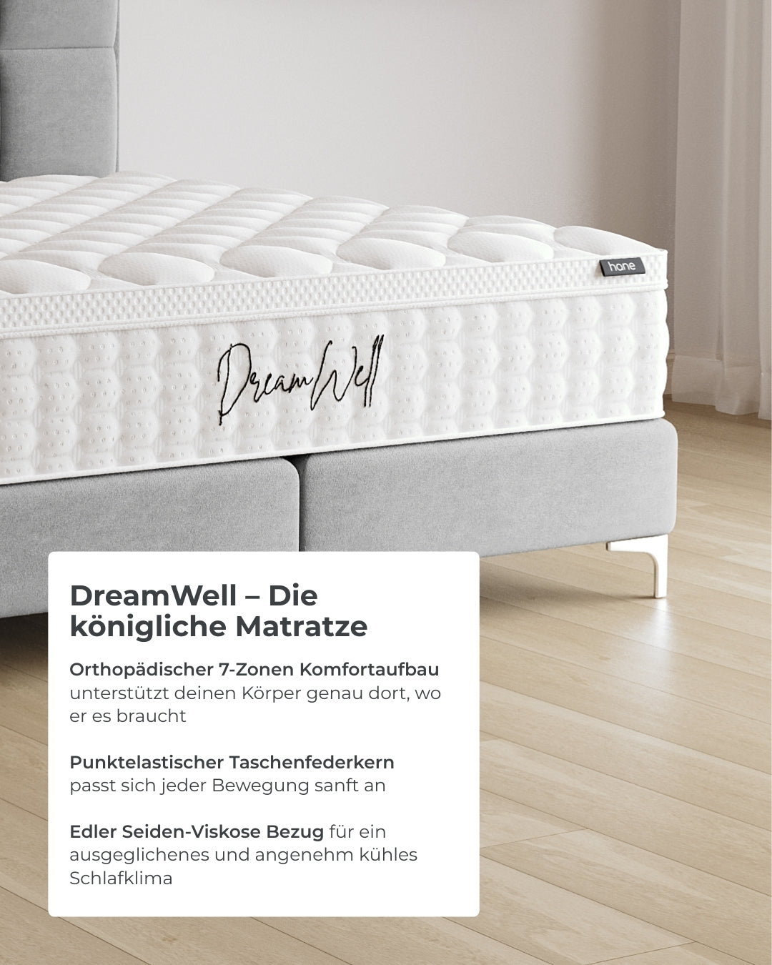 Boxspringbett Castle in Samt