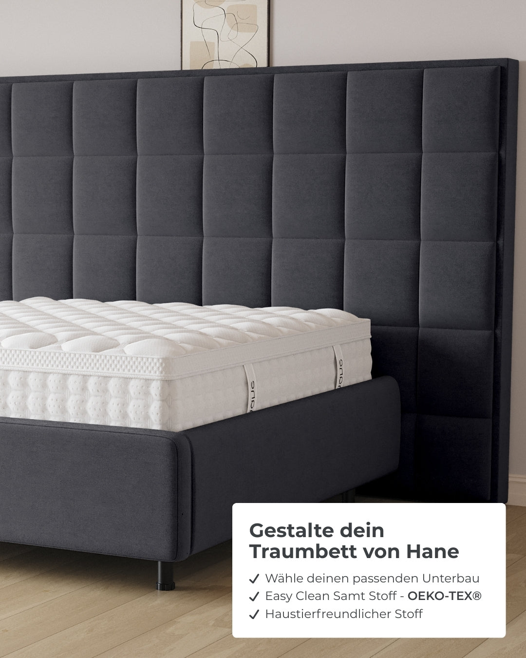 Bett mit Stauraum Pro Castle Long in Samt