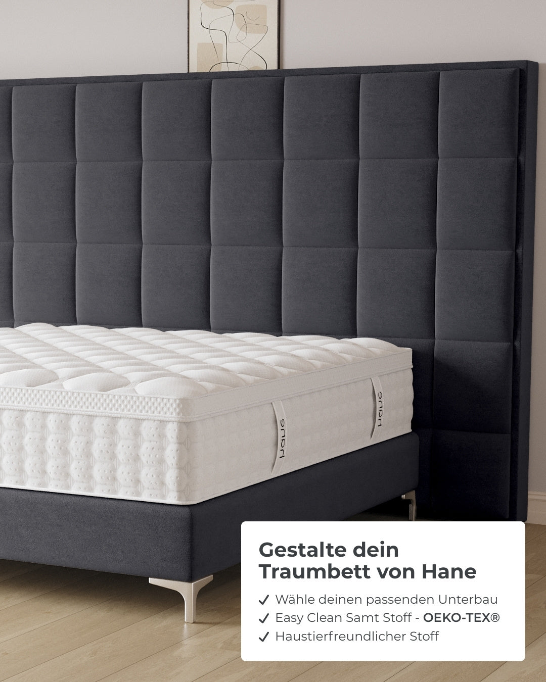 Boxspringbett Castle Long in Samt