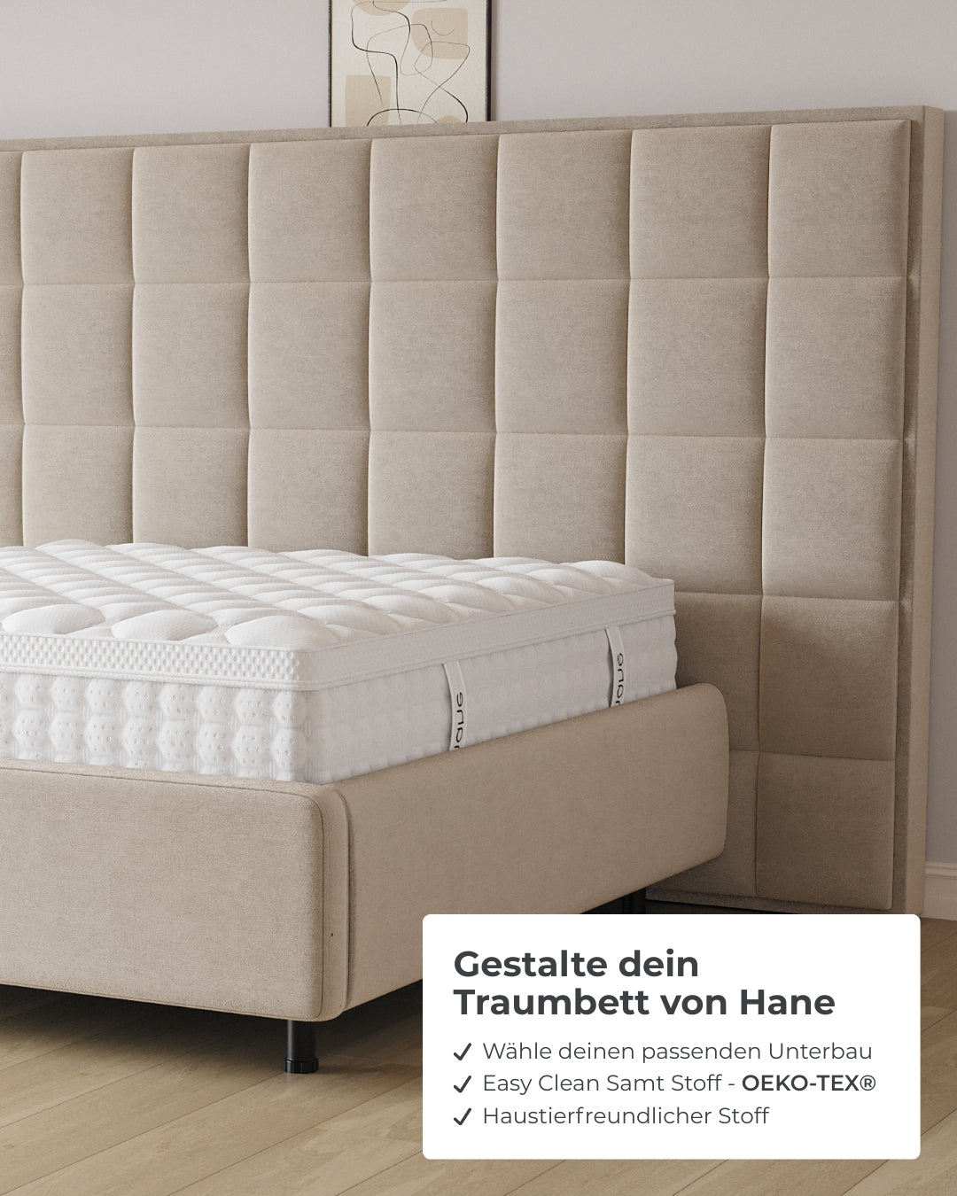 Bett mit Stauraum Pro Castle Long in Samt