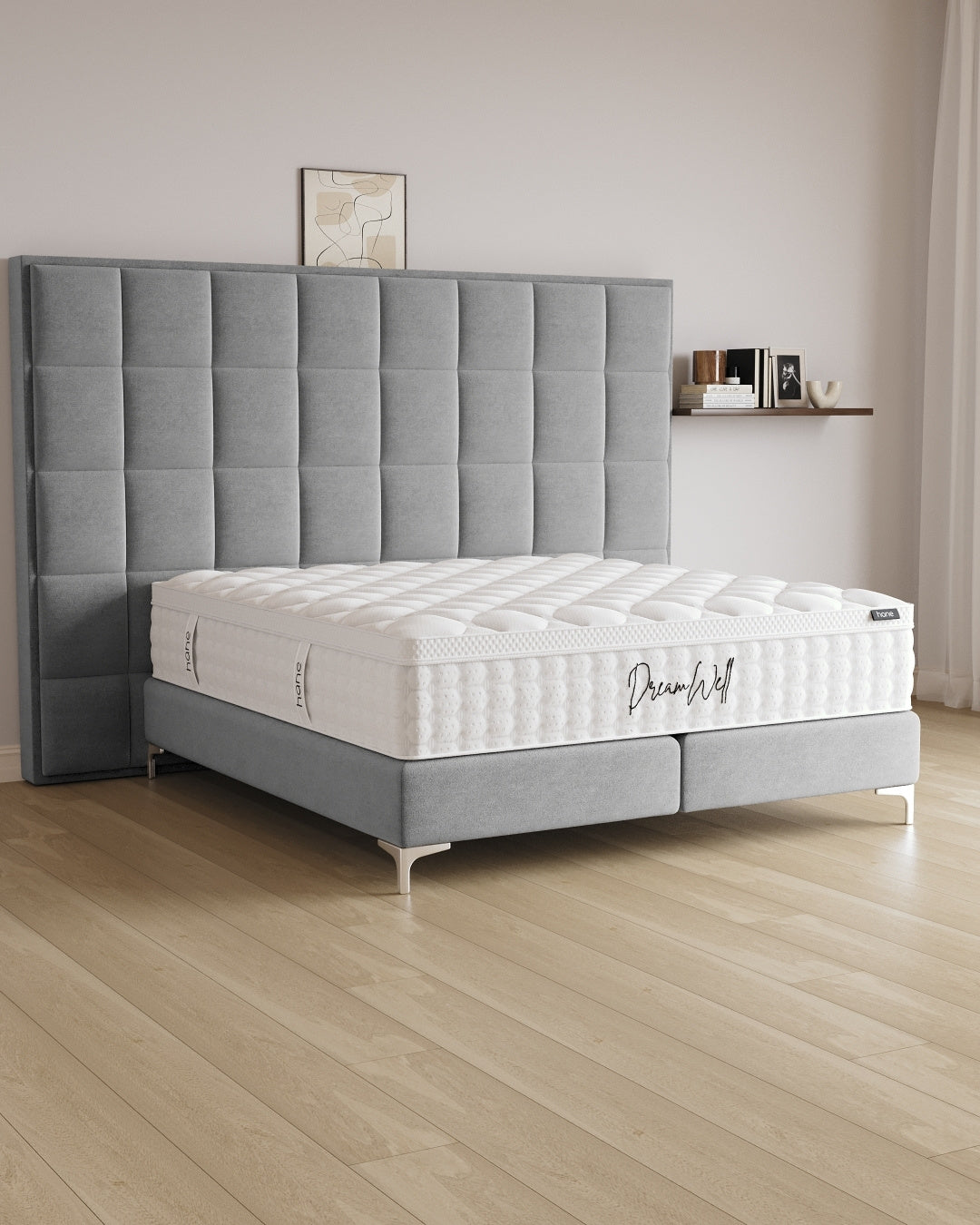 Boxspringbett Castle Long in Samt