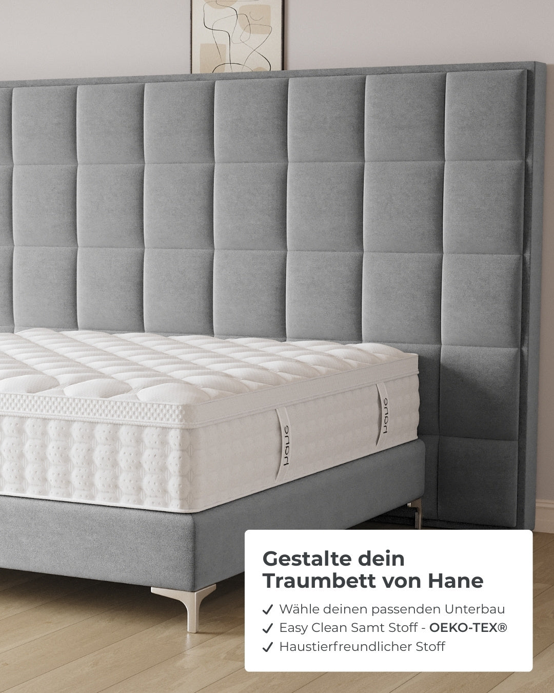 Boxspringbett Castle Long in Samt