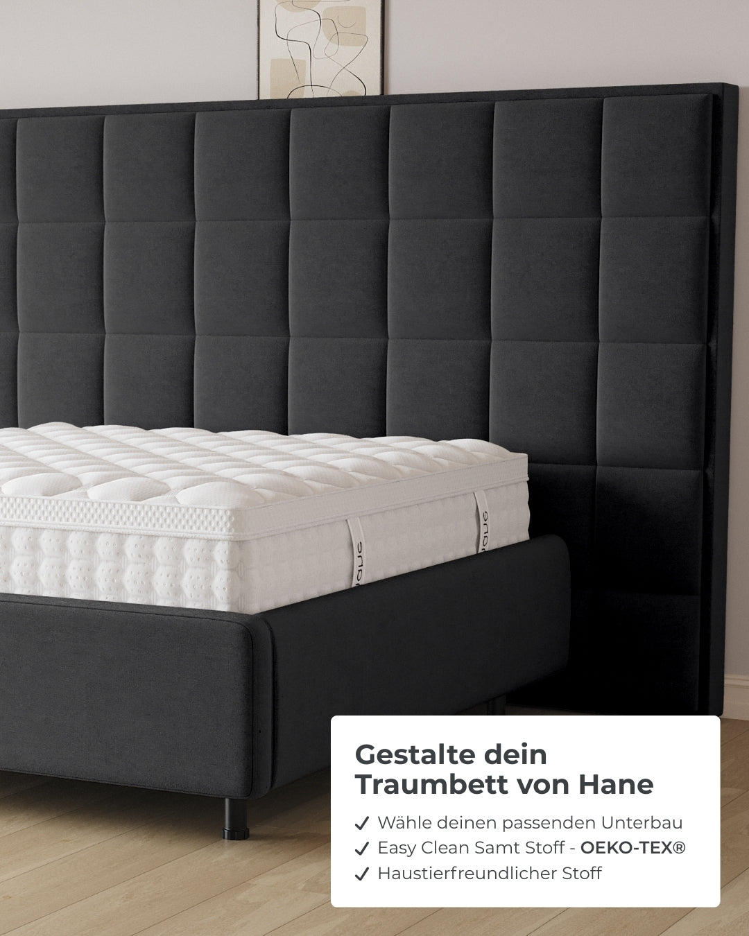 Bett mit Stauraum Pro Castle Long in Samt