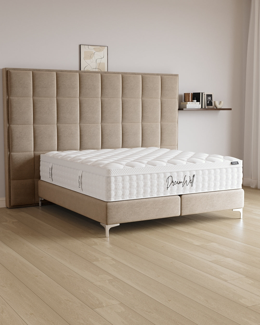 Boxspringbett Castle Long in Samt