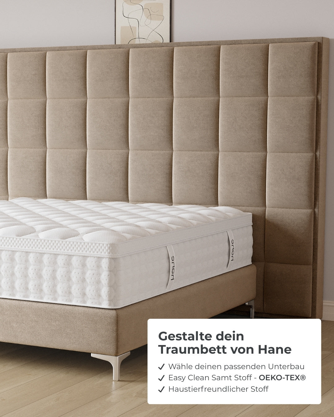 Boxspringbett Castle Long in Samt