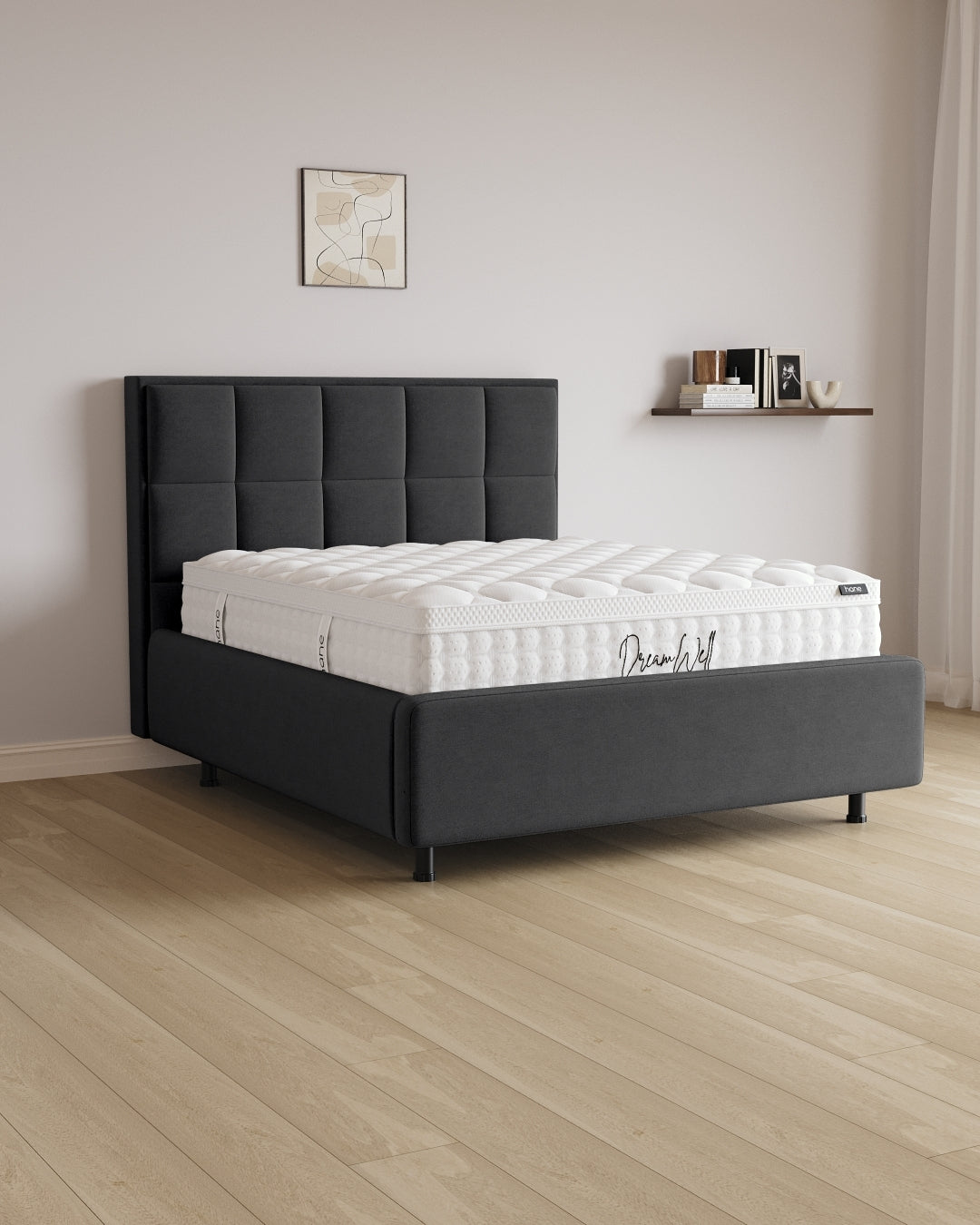 Bett mit Stauraum Pro Castle in Samt