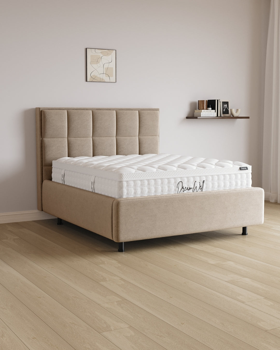 Bett mit Stauraum Pro Castle in Samt