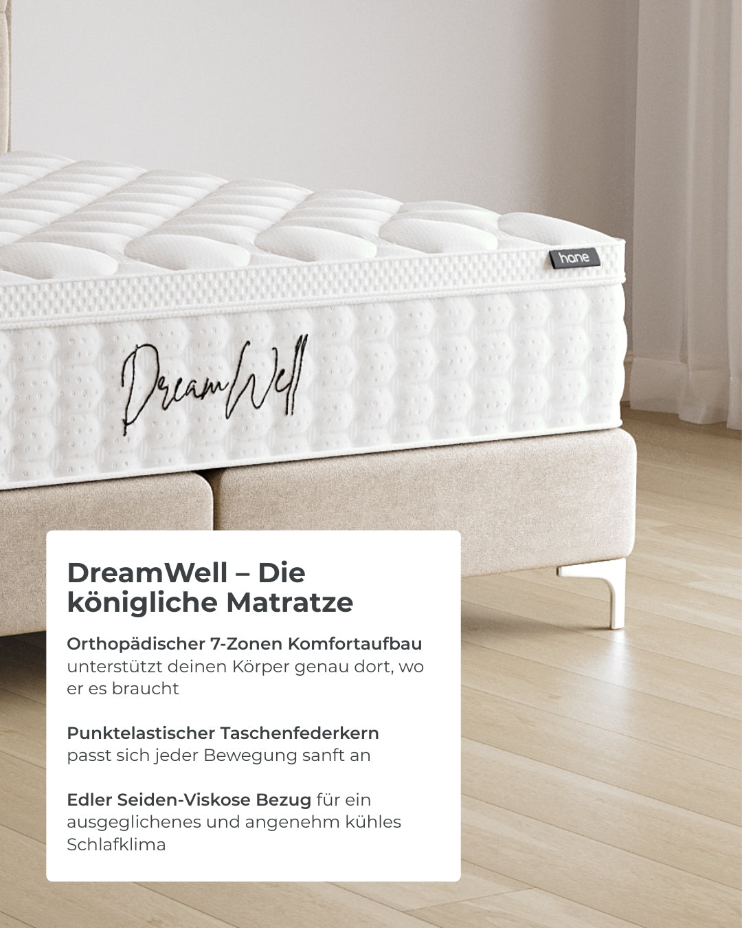 Boxspringbett Castle in Samt