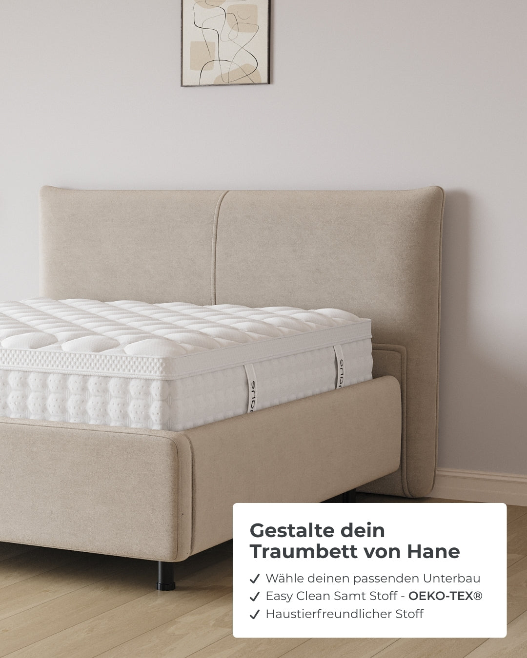 Bett mit Stauraum Pro Catera in Samt