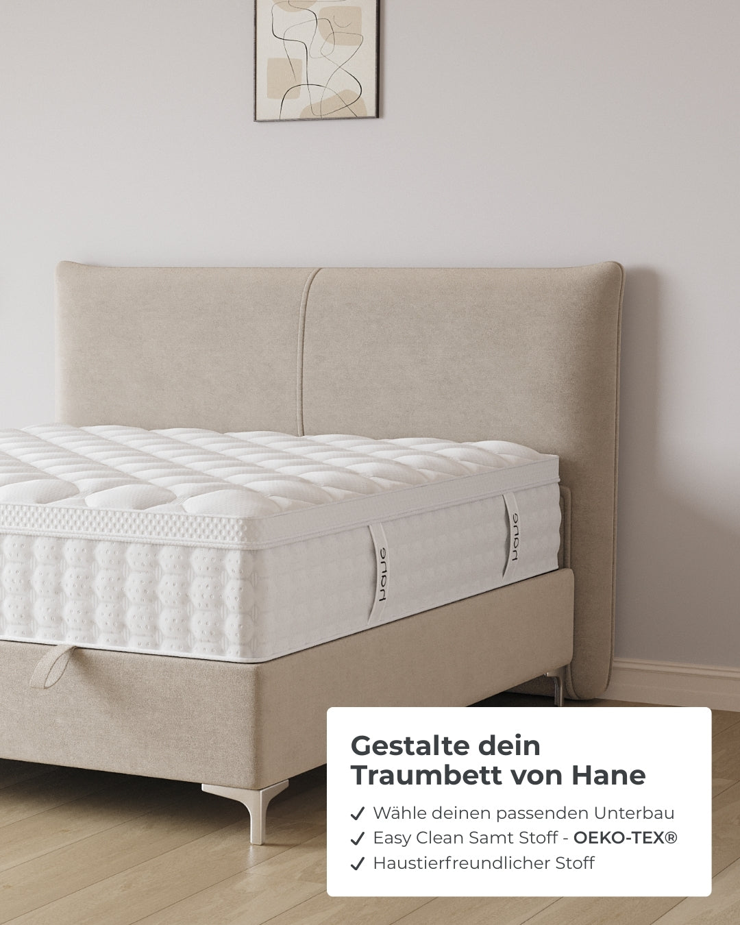 Bett mit Stauraum Catera in Samt