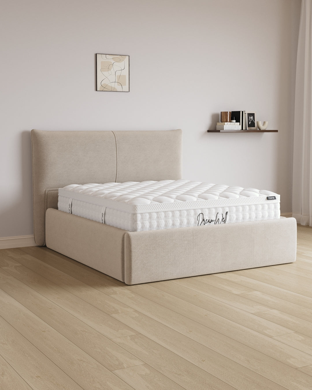 Bett mit XXL Stauraum Catera in Samt