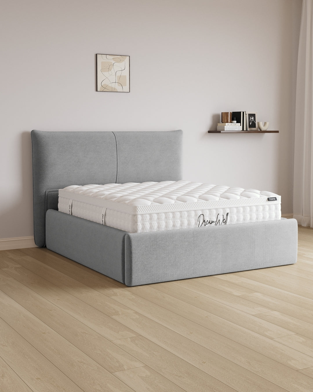 Bett mit XXL Stauraum Catera in Samt