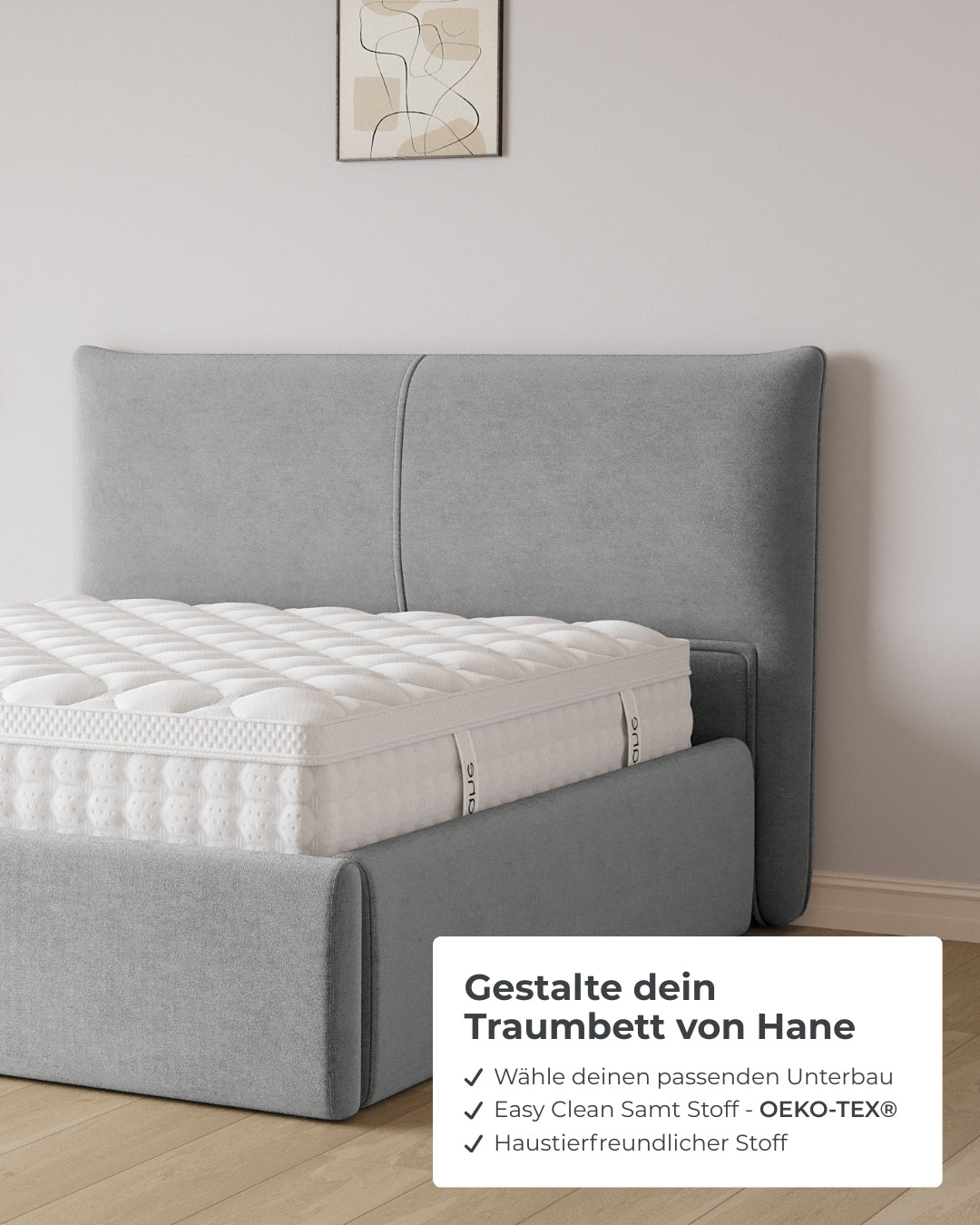 Bett mit XXL Stauraum Catera in Samt