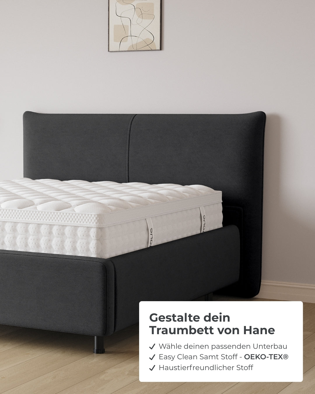 Bett mit Stauraum Pro Catera in Samt