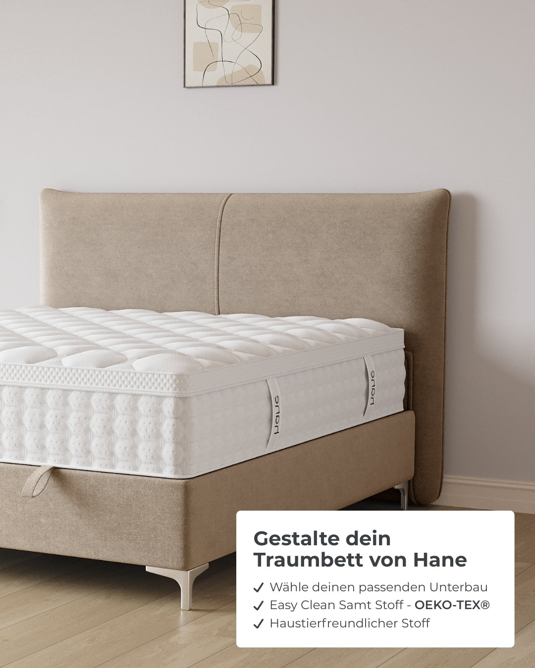 Bett mit Stauraum Catera in Samt