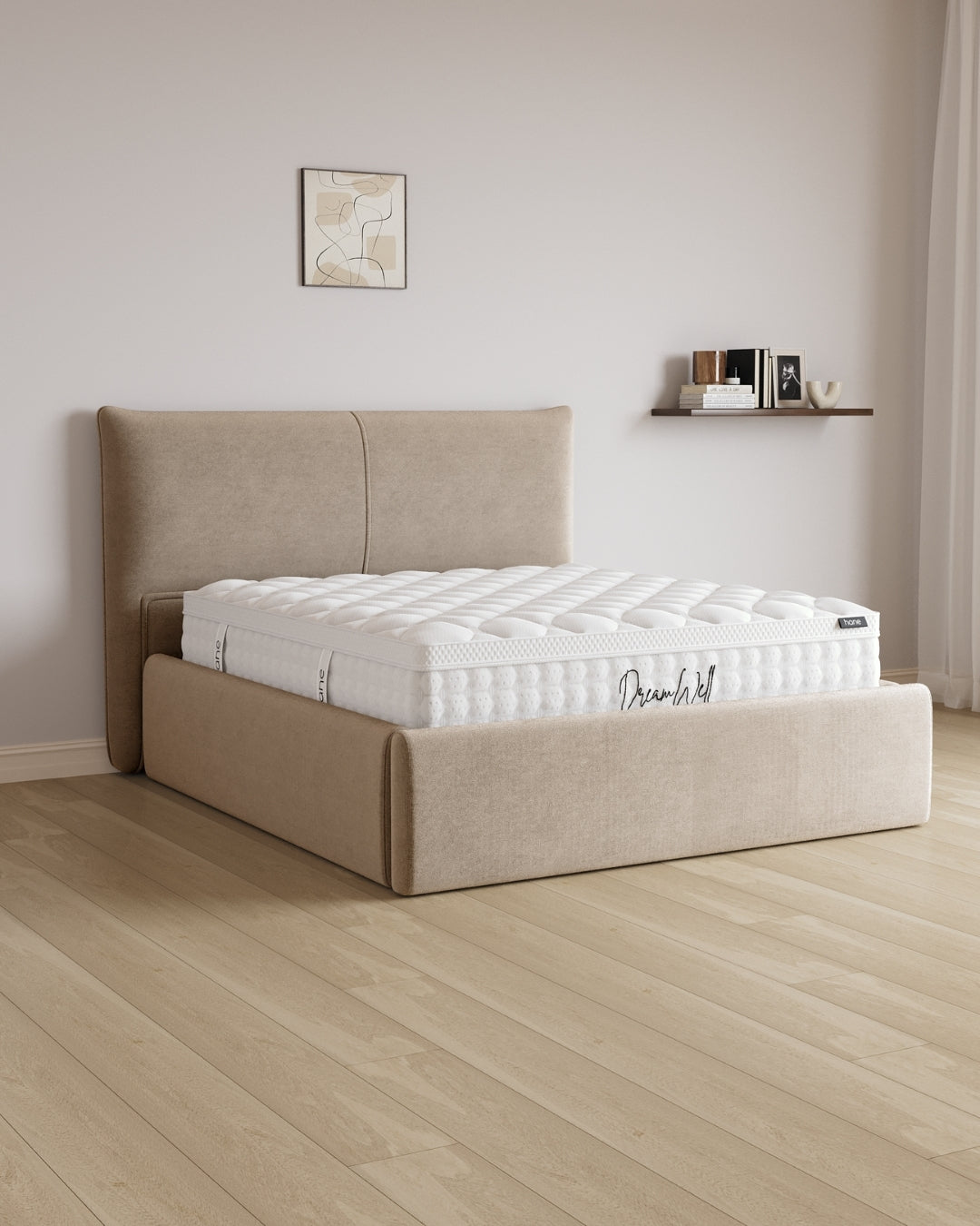 Bett mit XXL Stauraum Catera in Samt