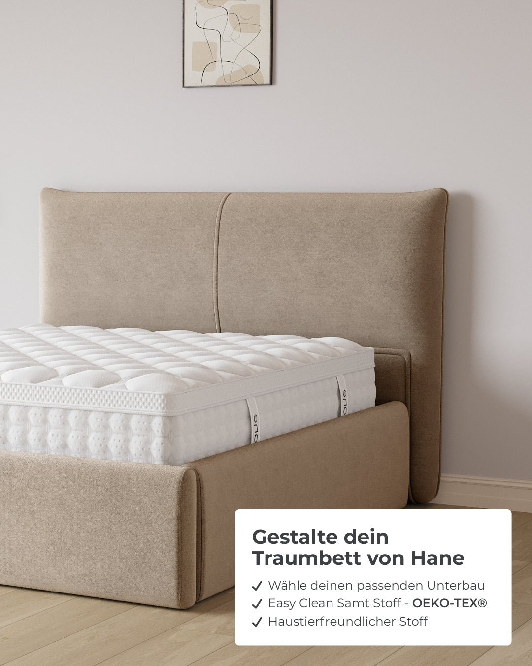 Bett mit XXL Stauraum Catera in Samt