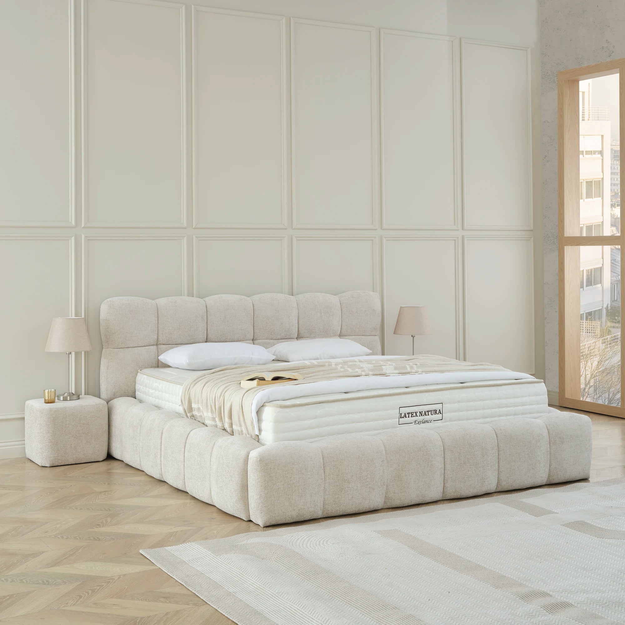 Designer Polsterbett mit Stauraum Belo