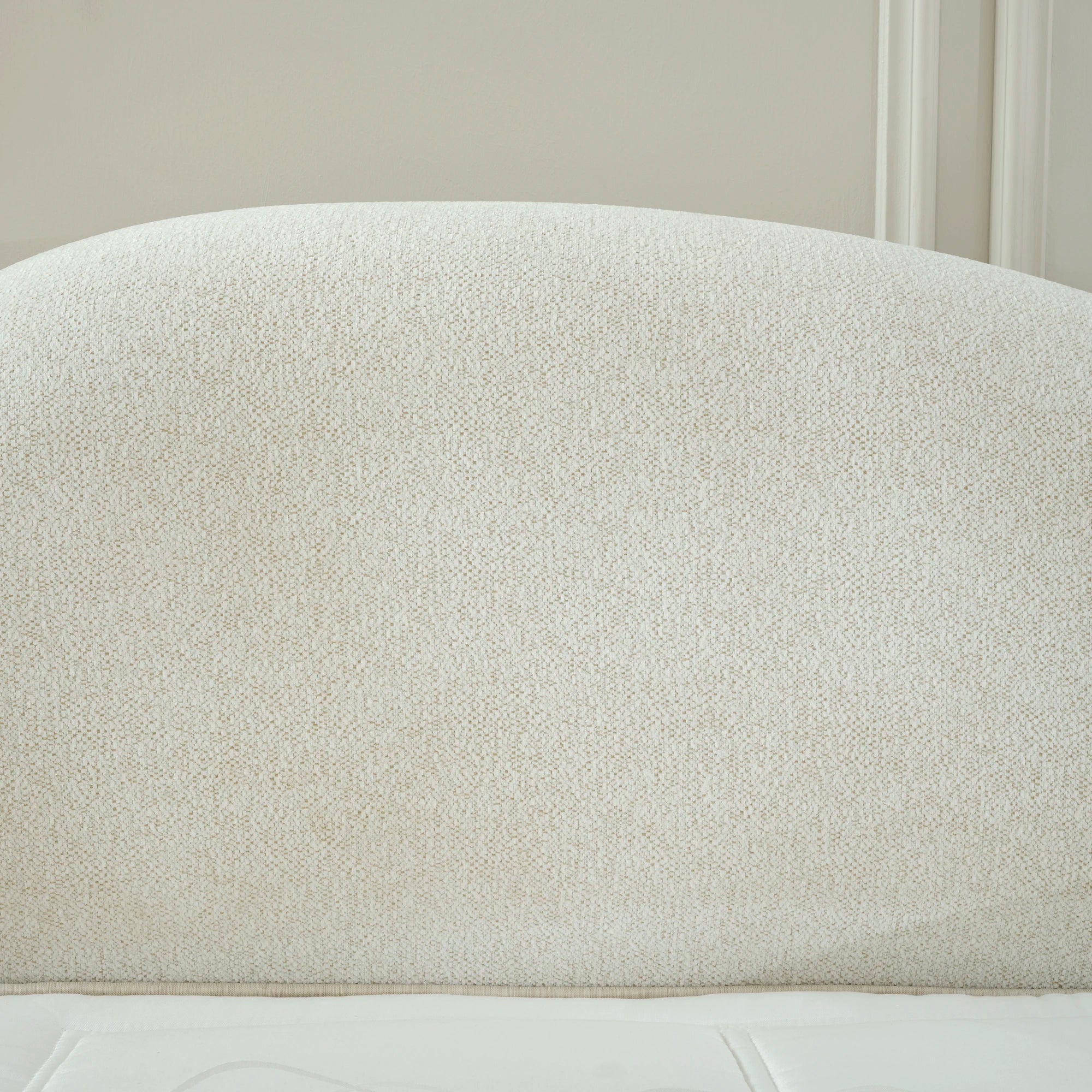 Designer Polsterbett ZENA Teddy-Boucle mit Stauraum