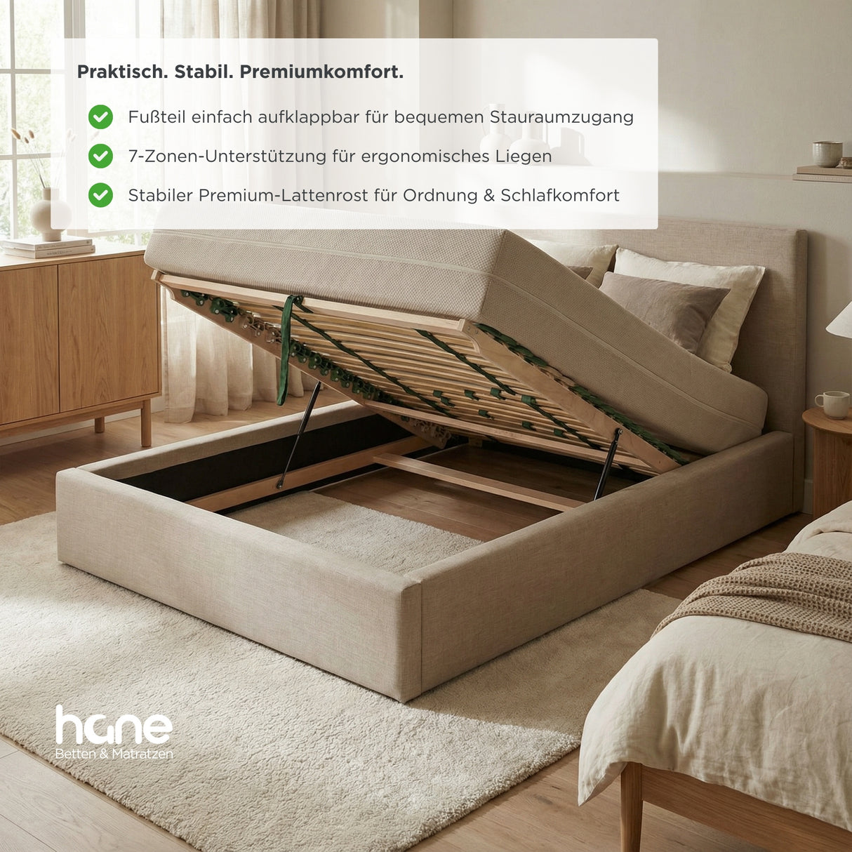 DreamLine™ ComfortPro Lattenrost – Fußteil aufklappbar