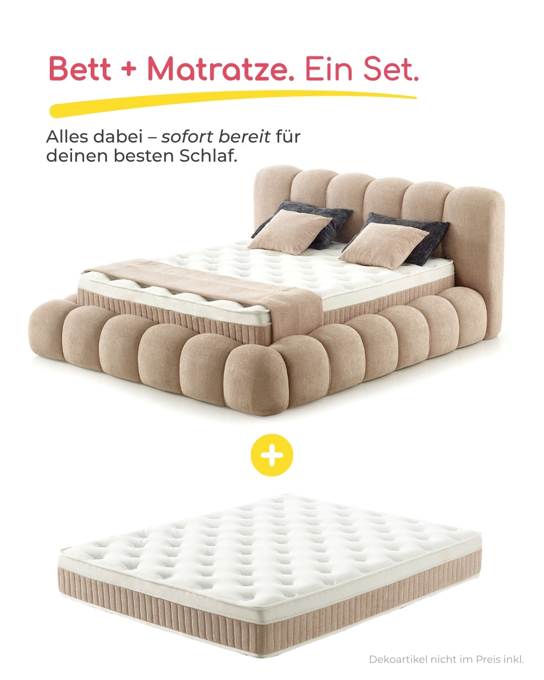 Bett mit Matratze Elara