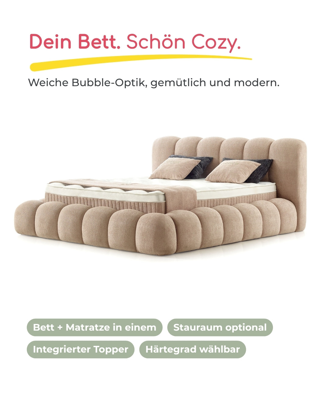 Bett mit Matratze Elara