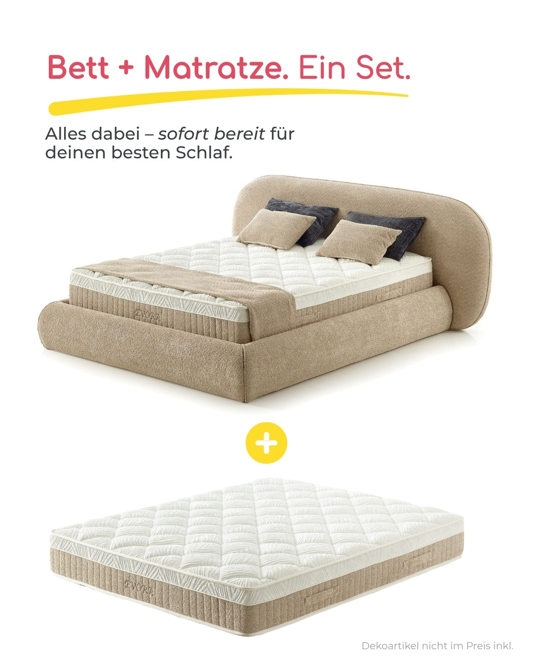 Bett mit Matratze Evora