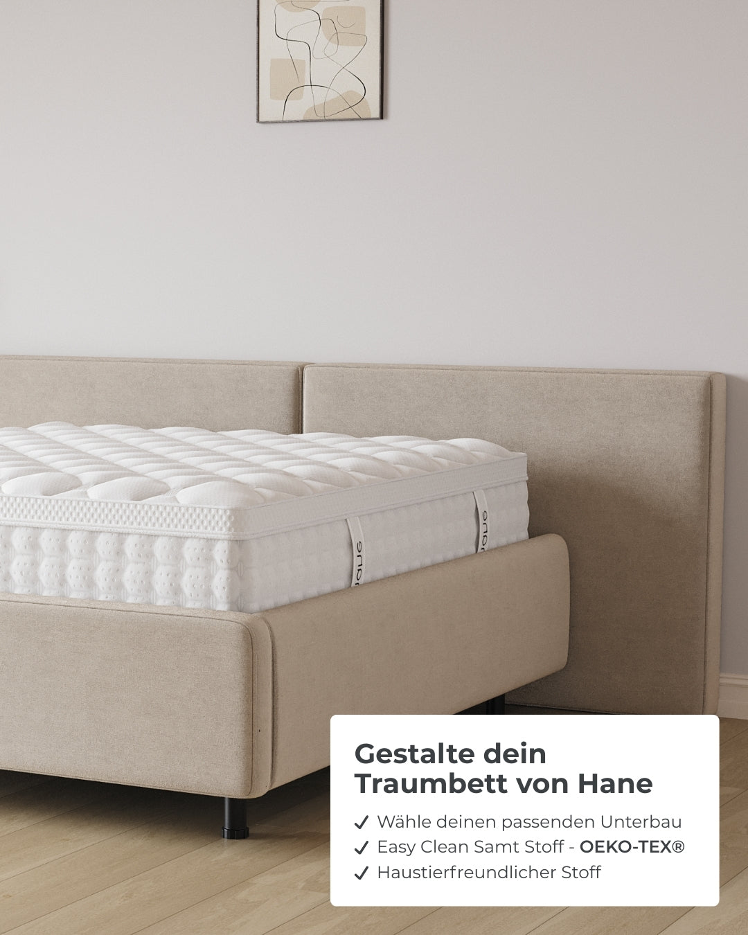 Bett mit Stauraum Pro Grand in Samt