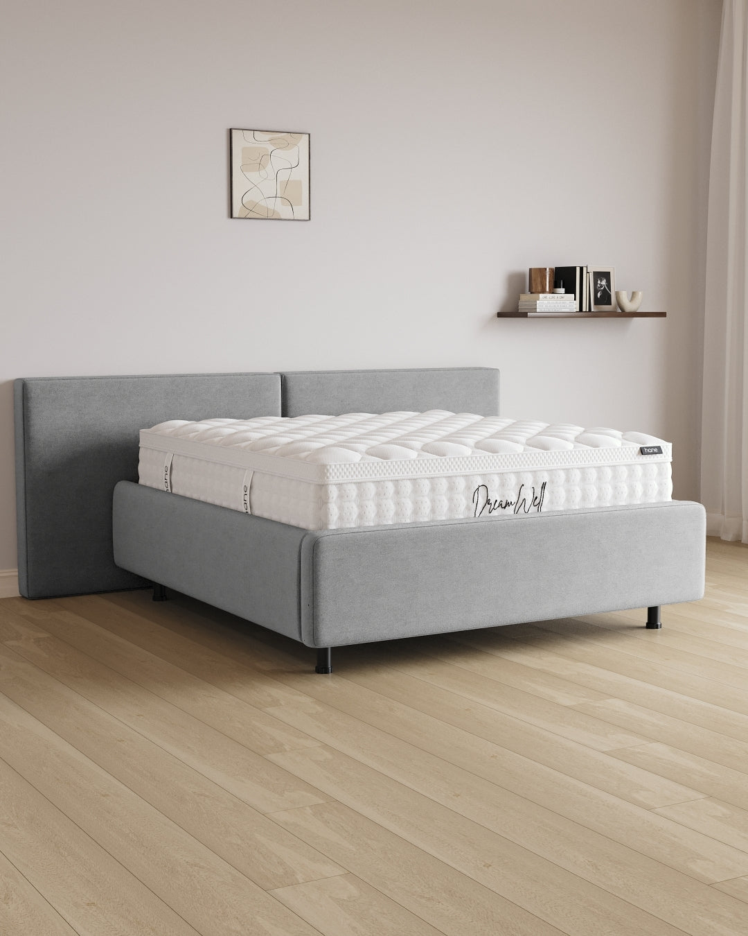 Bett mit Stauraum Pro Grand in Samt