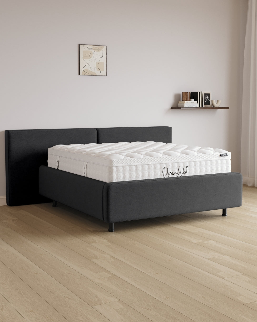 Bett mit Stauraum Pro Grand in Samt