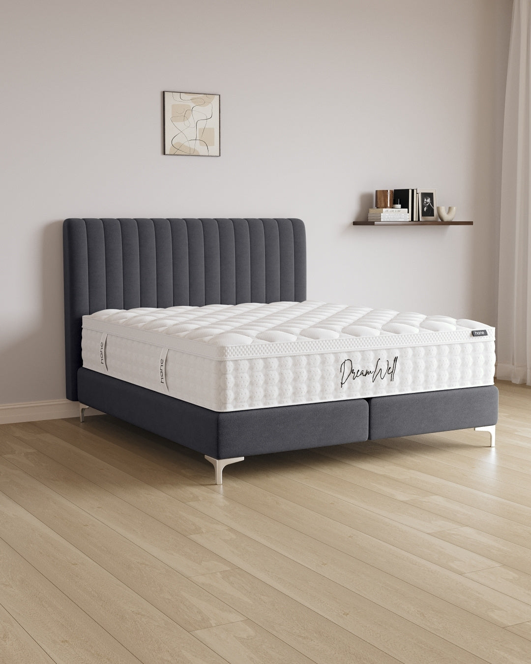 Boxspringbett Line in Samt