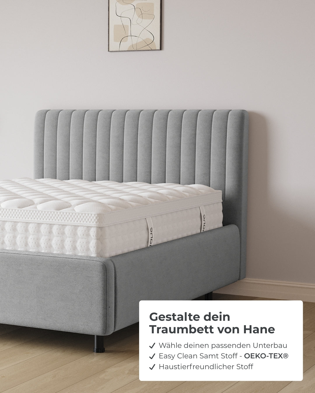 Bett mit Stauraum Pro Line in Samt