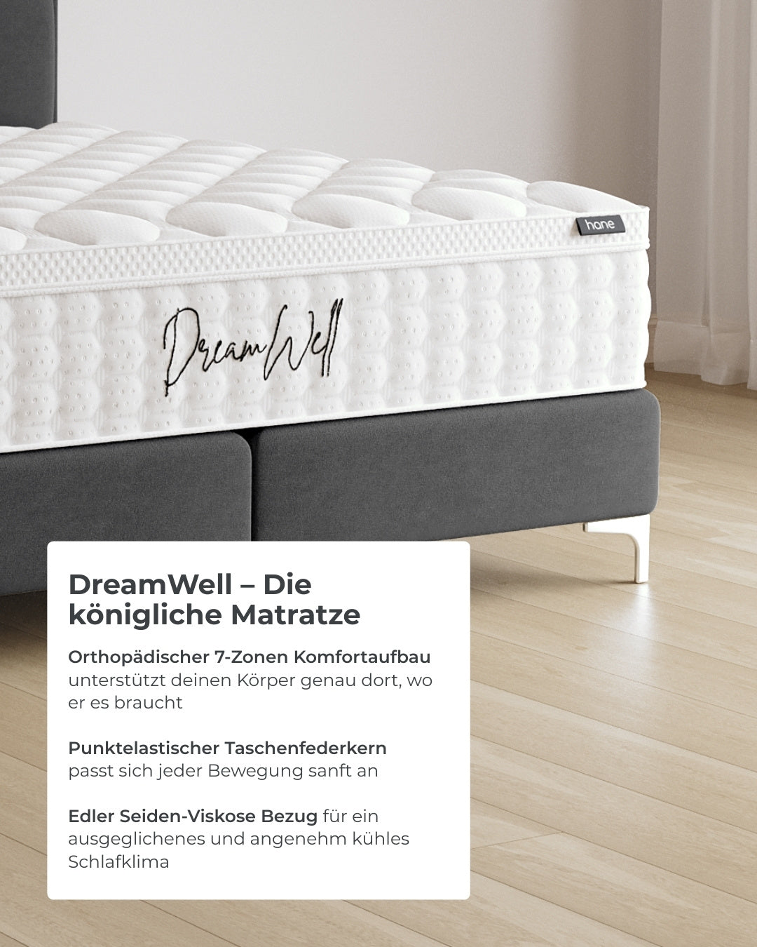 Boxspringbett Line in Samt