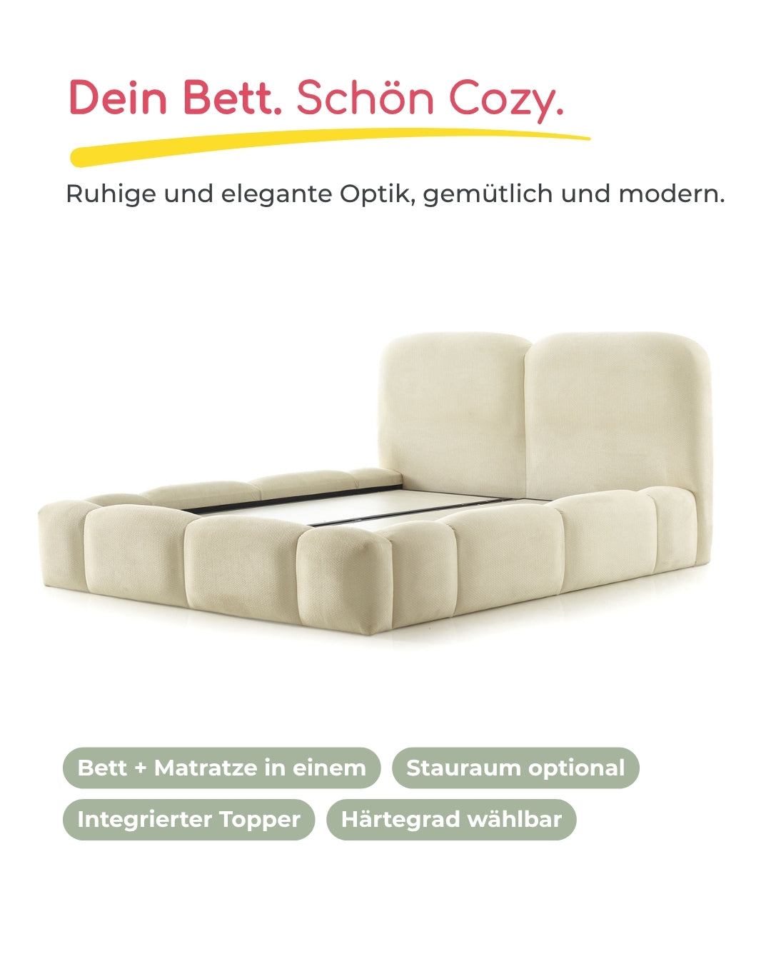Bett mit Matratze Loddo