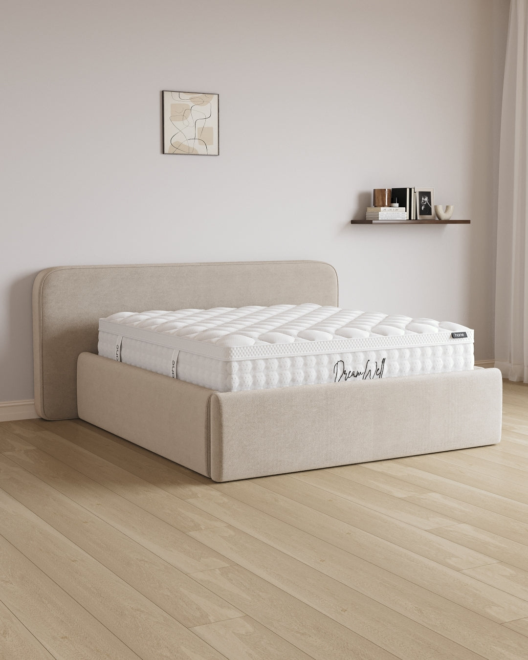 Bett mit XXL Stauraum Marley in Samt