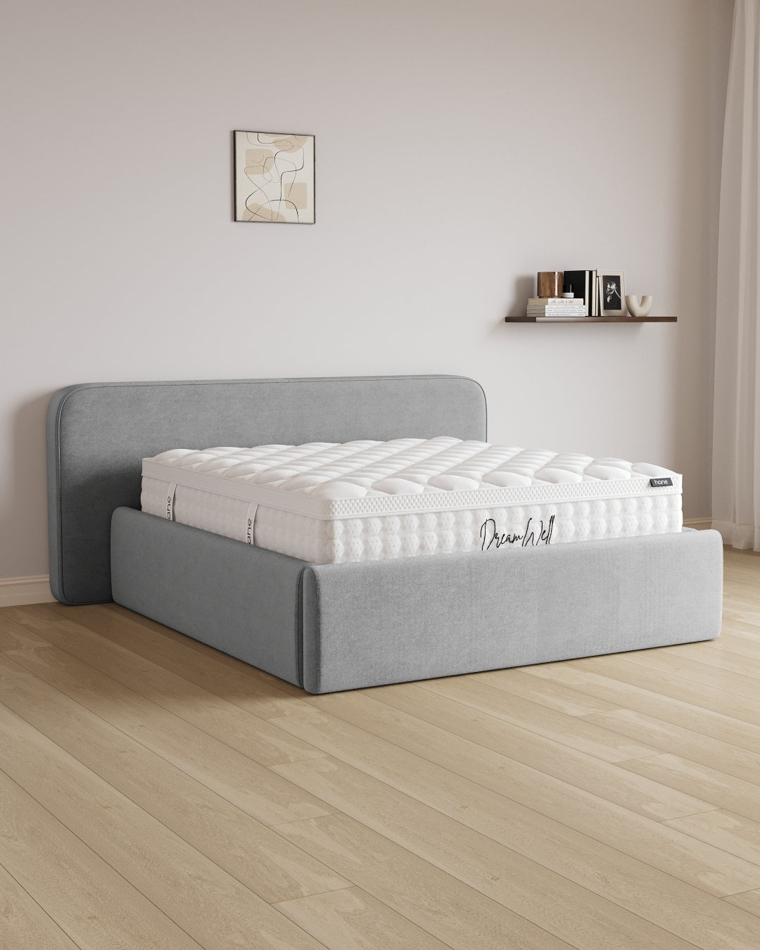 Bett mit XXL Stauraum Marley in Samt