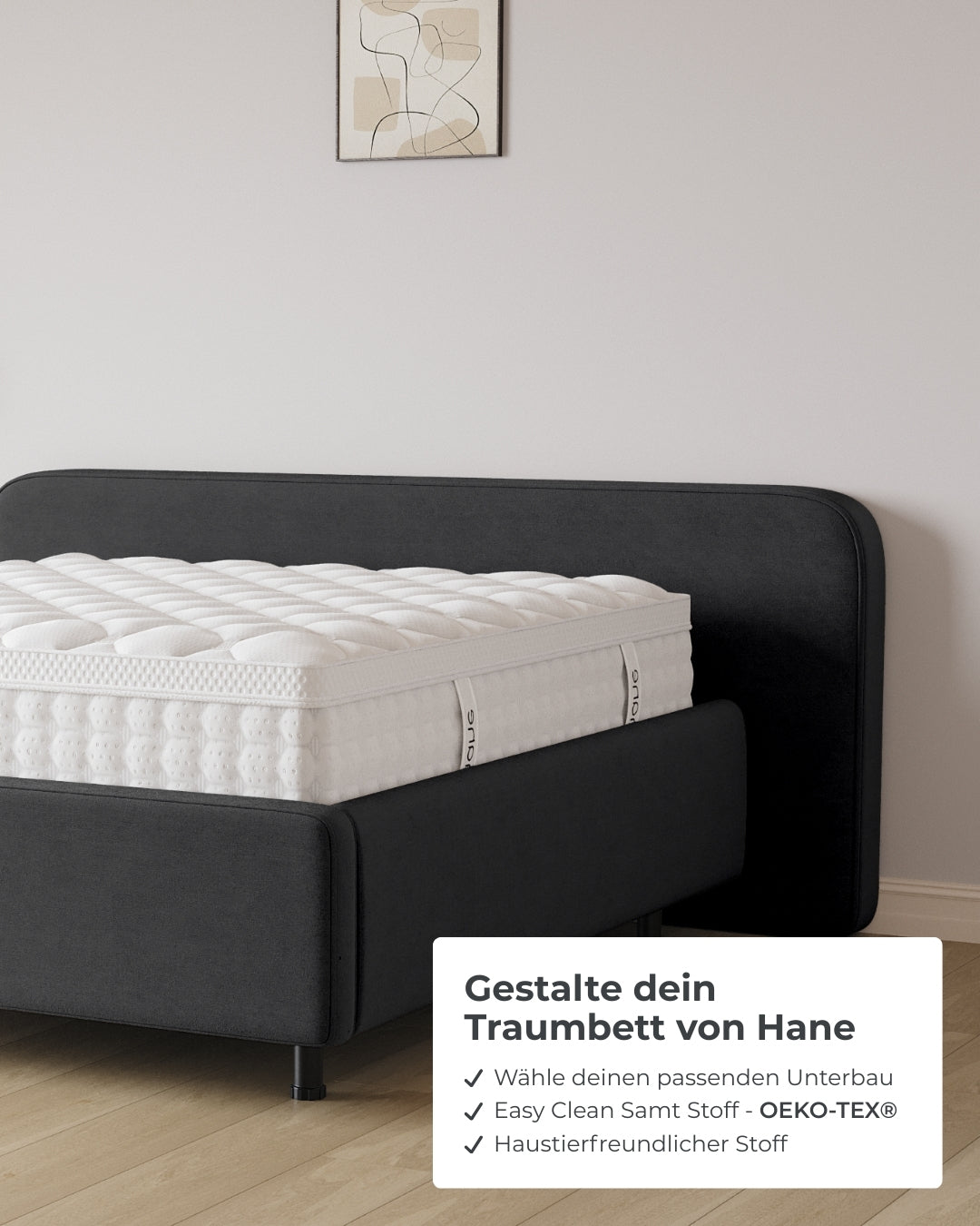 Bett mit Stauraum Pro Marley in Samt