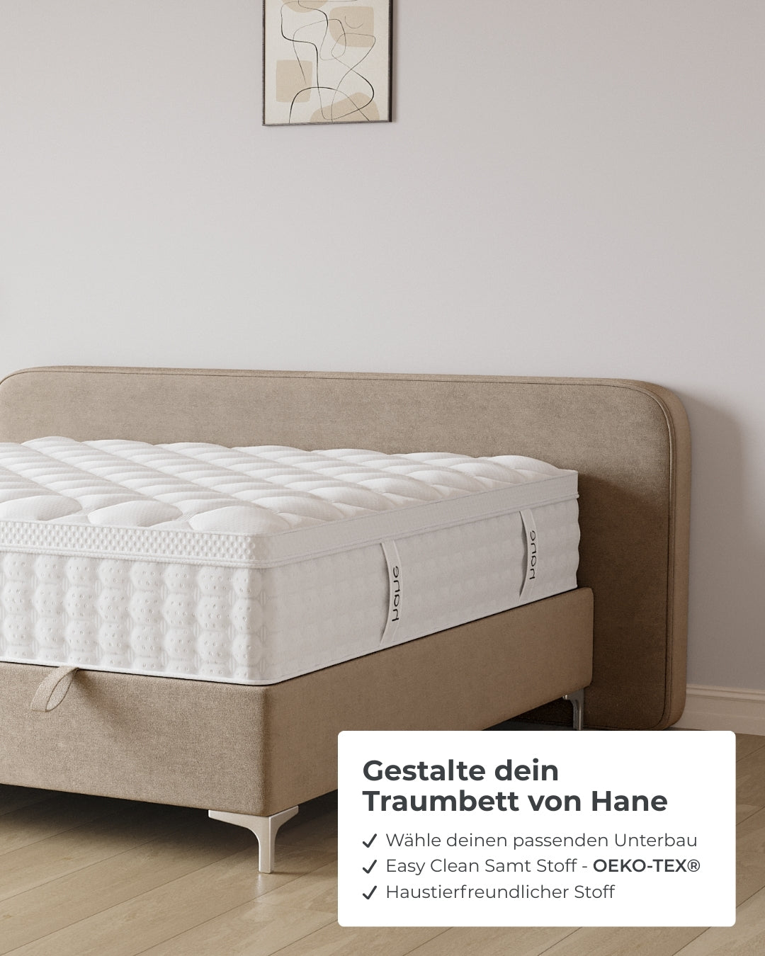 Bett mit Stauraum Marley in Samt