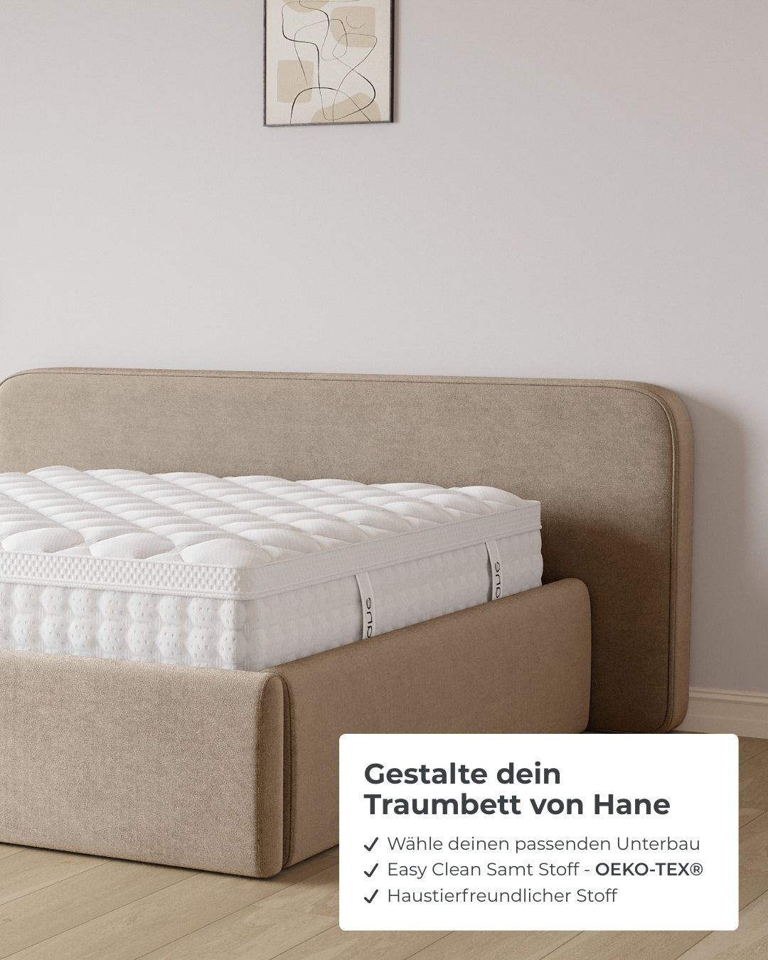 Bett mit XXL Stauraum Marley in Samt